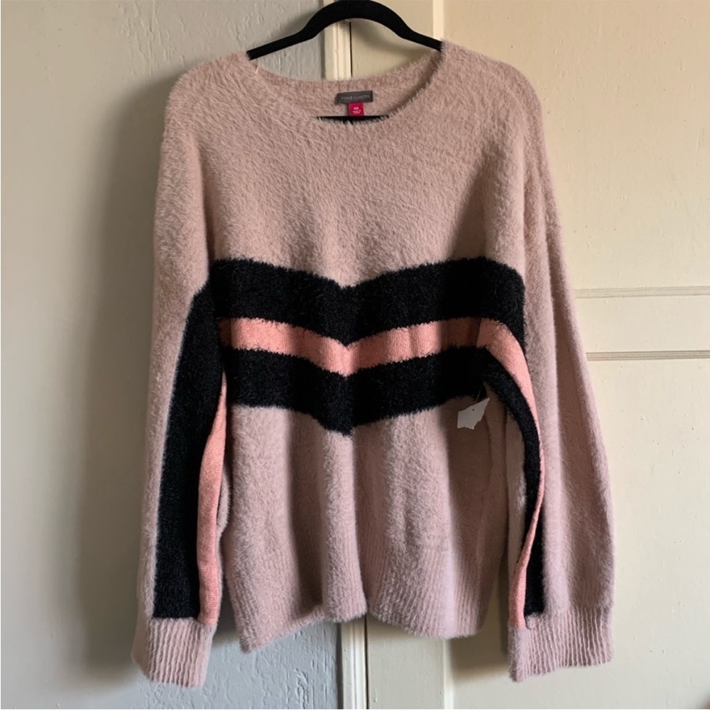 Vince Camuto Fuzzy Chevron Sweater - Picture 3 of 8